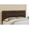 Monarch Specialties Bed, Headboard Only, Queen Size, Bedroom, Upholstered, Pu Leather Look, Brown, Transitional I 6000Q - alternate 4
